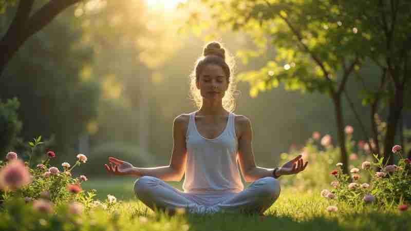 Cultivating inner calm: practical strategies for daily well-being, Concept art for illustrative purpose, tags: innere für - Monok